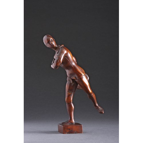 Carved Boxwood Maquette for a Harlequin Figure from the Commedia dell’Arte